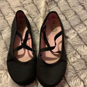 Girls black flats size 13